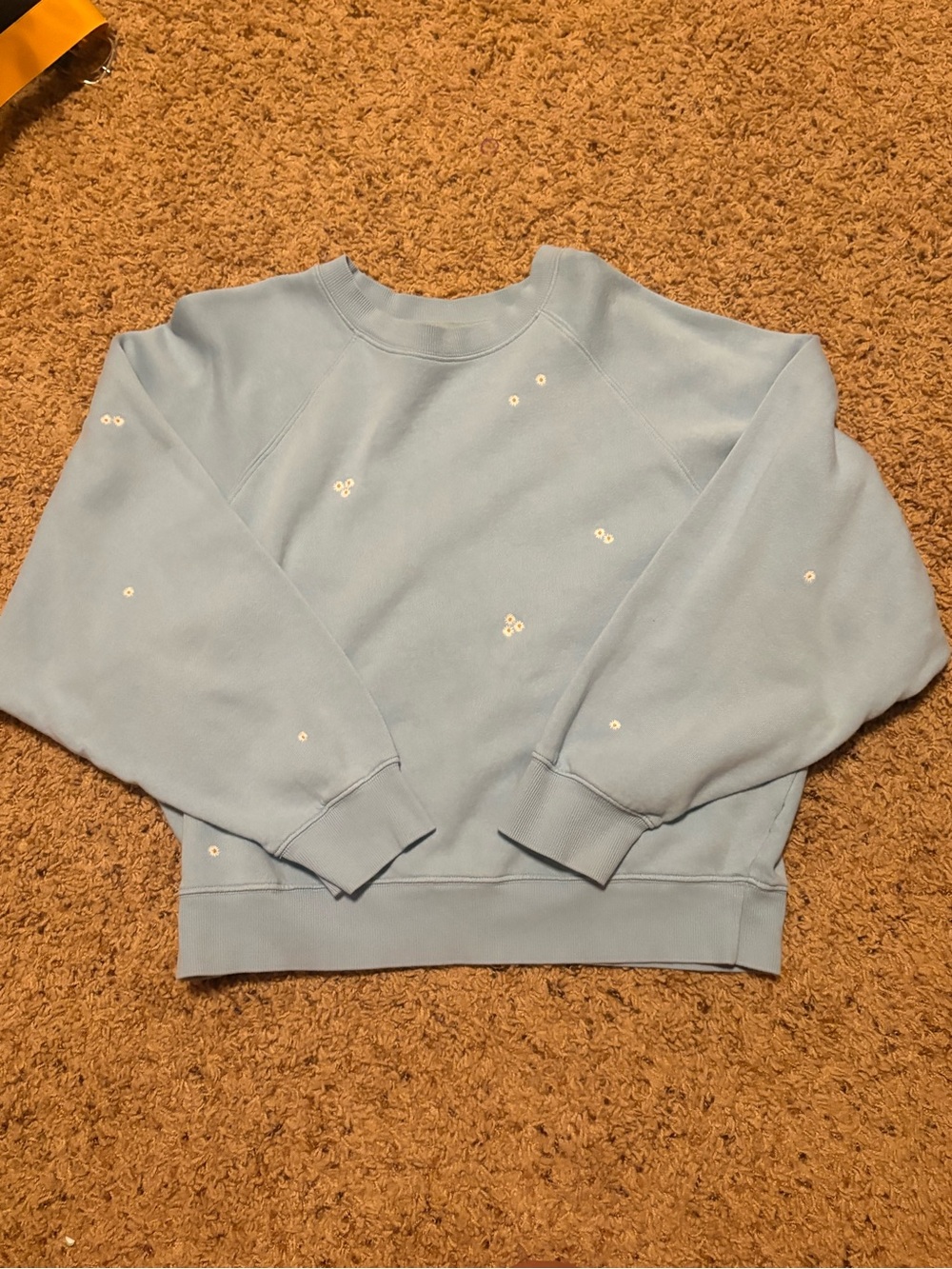 Old Navy Light Blue Crewneck Sweatshirt with Tiny White Embellishments